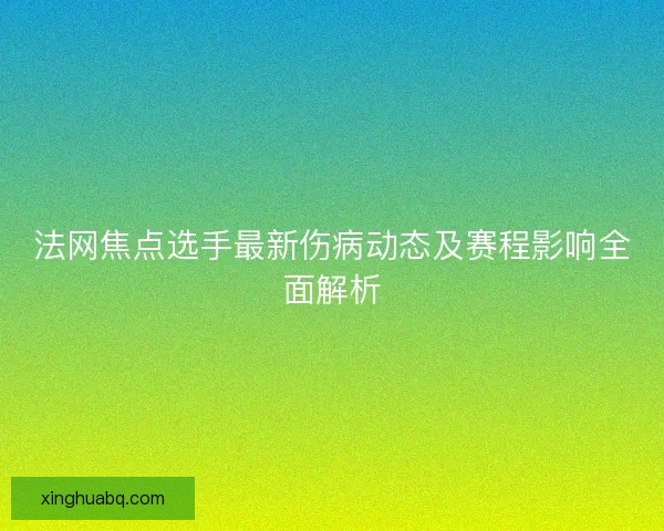 法网焦点选手最新伤病动态及赛程影响全面解析